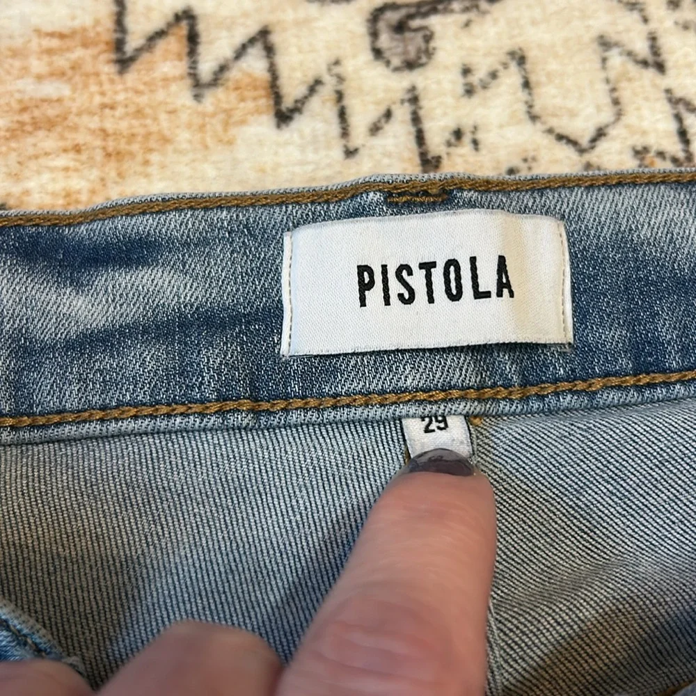 🎉HP🎉PISTOLA 29 Cassie- high waist & straight leg jeans w distressing—see photos - Picture 3 of 11